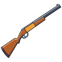 Clean Gun Icon with Flat Design and Solid Colors vector
