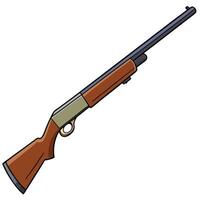 Clean Design of a Gun in Solid Colors for Branding vector