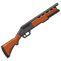 Gun in Flat Design with Bright Solid Colors vector