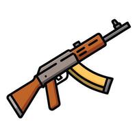 Modern Gun Design with Simple Solid Colors on White Background vector