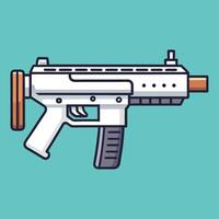 Flat Gun Design with Bright Solid Colors on White Background vector