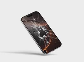 Broken Screen and Smashed Screen Mobile Phone photo