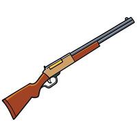 Flat Gun Design with Solid Colors on White Background vector