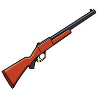 Bold Design of a Gun in Flat Style with Solid Colors vector