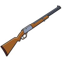 Minimalist Gun Icon in Flat Design with Solid Colors vector