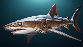 Brown And Grey Shark Profile Underwater photo
