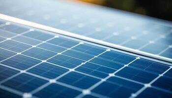 Closeup View Of Solar Panels photo