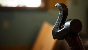 Closeup View Of A Black Tool Handle photo