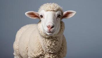 Close Up Portrait Of A Sheep photo