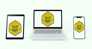 Digital mock up of tablet and smartphone for technology and modern lifestyle presentations psd