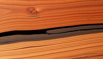 Close Up View Of Wood Grain With Dark Splits photo