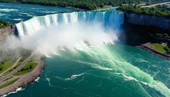 Niagara Falls Aerial View On A Sunny Day photo