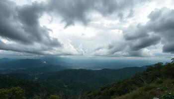 Panoramic View of a City Valley Under an Overcast Sky photo