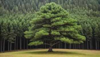 Majestic Pine Tree In A Forest photo