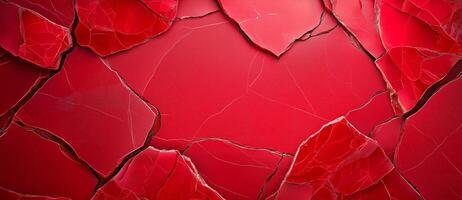 Cracked red marble texture background with deep color and intricate patterns, perfect for design projects. vibrant red adds bold touch to any visual photo