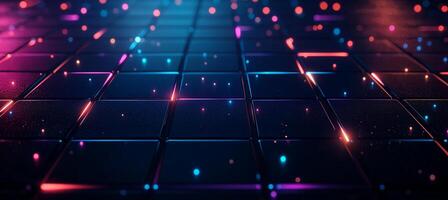 Colorful abstract background with glowing lights and neon effects, creating vibrant atmosphere. Perfect for digital art, technology themes, or modern design projects photo