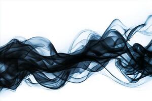Digital drawing of sound waves in black and blue tones, creating fluid and dynamic visual effect. abstract design evokes sense of movement and rhythm photo