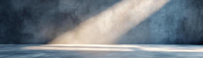 This high-end moody concrete backdrop showcases a single dramatic spotlight, casting a soft halo of light photo
