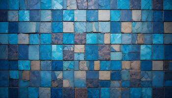 Colorful mosaic tiles creating a dynamic, artistic texture photo