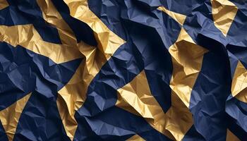 Crumpled paper with a lively mix of colors and abstract patterns photo
