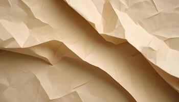 Aged beige paper with delicate wrinkles and a slightly worn appearance photo