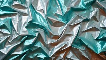 Foil texture with shiny crinkles, great for creating an eye catching and celebratory atmosphere photo