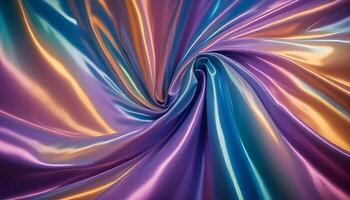 Color shifting iridescent fabric with a dynamic, fluid texture photo