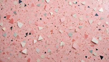 Textured terrazzo with colorful stone speckles, ideal for creative and contemporary design projects photo