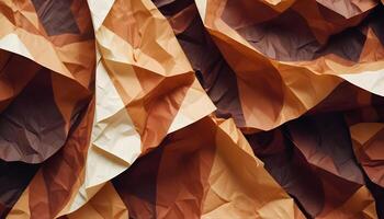 Creative crumpled paper texture with bold and vibrant abstract design photo