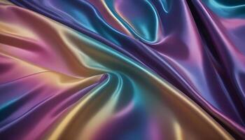 Iridescent cloth with an ever changing color palette for a dynamic design photo