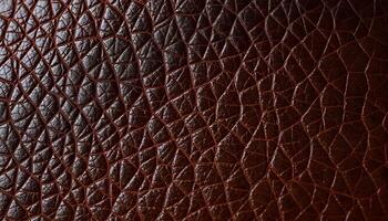 Dark brown leather grain texture with subtle color variations and fine details photo