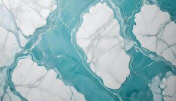 Smooth, polished turquoise marble with crisp white streaks, perfect for creating a timeless and elegant ambiance photo