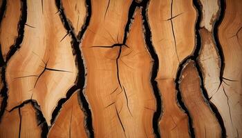 A close up of a tree trunk with cracks photo