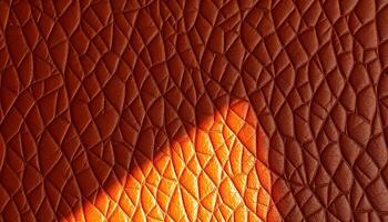 Rich brown leather grain texture with intricate patterns and natural variations photo