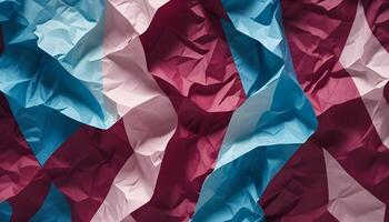 Abstract colorful patterns on a crumpled paper surface photo