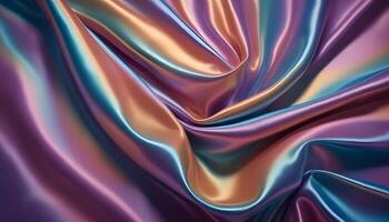 Mesmerizing iridescent cloth texture with soft transitions of color photo