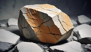 Rough natural stone texture with varied grain patterns and earthy tones photo