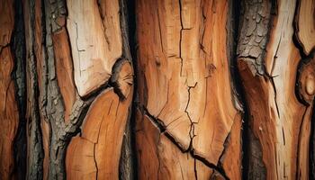 Close up of a tree trunk with some cracks photo