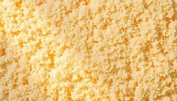 Spongy material texture background in a warm beige color, capturing the light reflections on the surface to create a sense of depth photo
