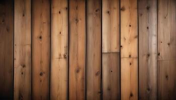 Rustic wooden planks with natural grain patterns in varying shades of brown photo