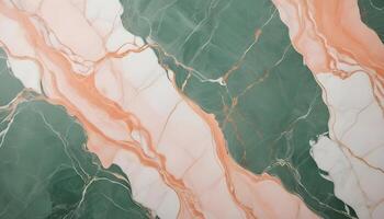 Lustrous peach and white marble with soft, flowing veins, perfect for elegant spaces photo
