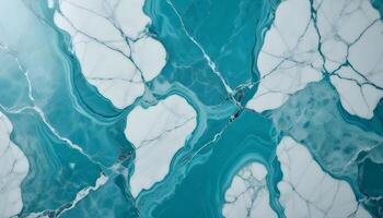 Sleek teal and white marble with smooth texture and soft veining, exuding sophistication and style photo