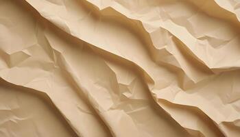 Old beige paper with visible fold marks and irregular surface details photo
