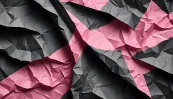Abstract crumpled paper texture with vibrant color patterns photo