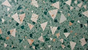 Fun terrazzo design with multicolored fragments, perfect for bringing a fresh, trendy vibe to your space photo