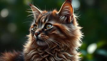 Wavy haired LaPerm feline golden eyes relaxed expression smooth lighting neutral soft backdrop photo