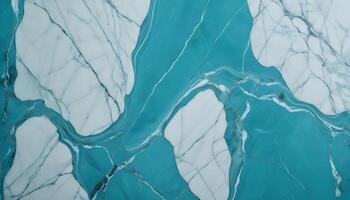 Elegant teal and white marble with smooth transitions, perfect for modern and luxurious spaces photo