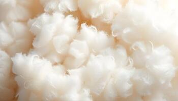Cotton texture background with intricate fibers and soft white and cream tones photo