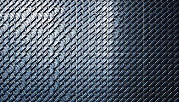 Metal mesh texture with a polished diamond pattern and reflectivity photo
