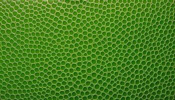 Textured green leather grain background, with a pattern that resembles reptilian scales, giving it an exotic and unique appearance photo
